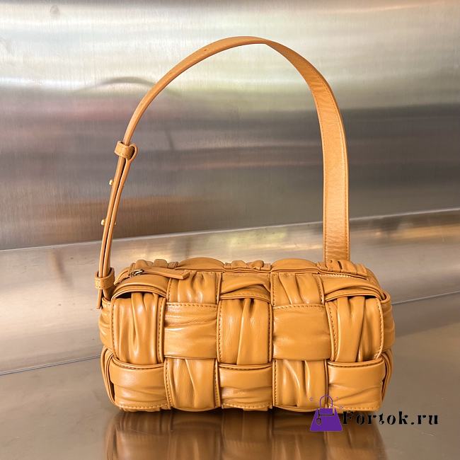 Fortok Bottega Veneta Small Cassette Bag Orange 736233 23x10.5x10cm - 1