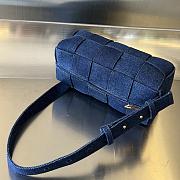 Fortok Bottega Veneta Small Cassette Bag Blue Denim 751427 23.5x10x10cm - 4