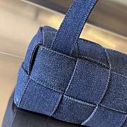 Fortok Bottega Veneta Small Cassette Bag Blue Denim 751427 23.5x10x10cm - 3
