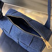 Fortok Bottega Veneta Small Cassette Bag Blue Denim 751427 23.5x10x10cm - 2