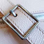 Fortok Celine Light Pink Grained Calfskin Leather Trotteur Bag 23cm - 5
