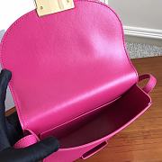 Fortok Celine Pink Grained Calfskin Leather Trotteur Bag 19cm - 5
