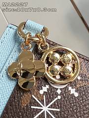 Fortok Louis Vuitton LV Charms Card Holder Brown & Blue M12227 10.2x7.3x0.3cm - 5