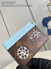 Fortok Louis Vuitton LV Charms Card Holder Brown & Blue M12227 10.2x7.3x0.3cm - 3