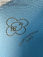 Fortok Louis Vuitton LV Charms Card Holder Brown & Blue M12227 10.2x7.3x0.3cm - 2