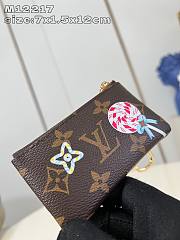 Fortok Louis Vuitton Candy Red Key Pouch M12217 12x7x1.5cm - 3
