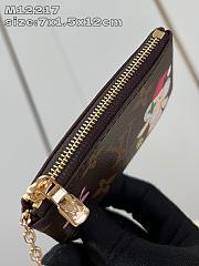 Fortok Louis Vuitton Candy Red Key Pouch M12217 12x7x1.5cm - 5