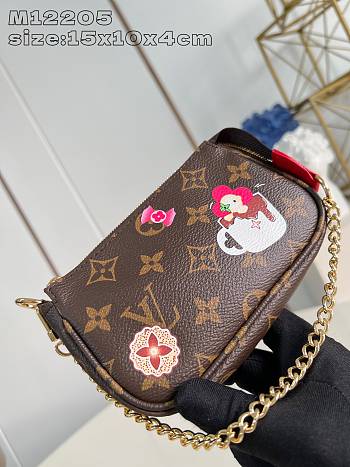 Fortok Louis Vuitton Mini Pochette Accessoires Bag Candy Red M12205 15.5x10.5x4cm