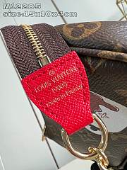 Fortok Louis Vuitton Mini Pochette Accessoires Bag Candy Red M12205 15.5x10.5x4cm - 4