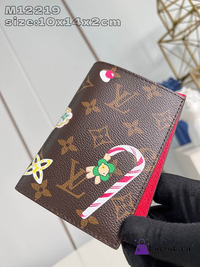 Fortok Louis Vuitton Candy Red Passport Cover M12219 10x14x2.5cm - 1