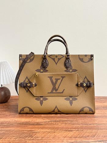 Fortok Louis Vuitton OnTheGo Voyage Monogram Reverse Canvas Bag M46823 43x33x18.5cm