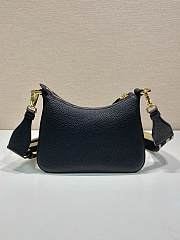 Fortok Prada Black Leather Shoulder Bag 1BH193 24x18x6cm - 4