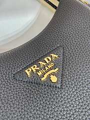 Fortok Prada Black Leather Shoulder Bag 1BH193 24x18x6cm - 3