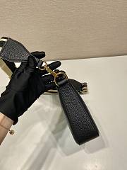 Fortok Prada Black Leather Shoulder Bag 1BH193 24x18x6cm - 5