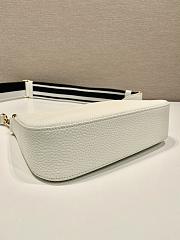 Fortok Prada White Leather Shoulder Bag 1BH193 24x18x6cm - 5