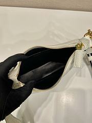 Fortok Prada White Leather Shoulder Bag 1BH193 24x18x6cm - 4