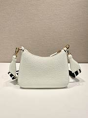 Fortok Prada White Leather Shoulder Bag 1BH193 24x18x6cm - 2