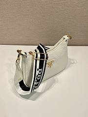 Fortok Prada White Leather Shoulder Bag 1BH193 24x18x6cm - 3