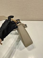 Fortok Prada Grey Leather Shoulder Bag 1BH193 24x18x6cm - 6