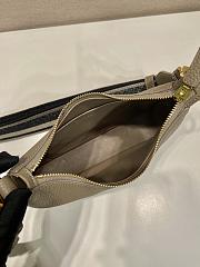 Fortok Prada Grey Leather Shoulder Bag 1BH193 24x18x6cm - 4