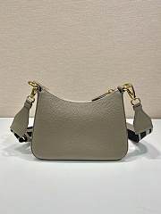 Fortok Prada Grey Leather Shoulder Bag 1BH193 24x18x6cm - 2
