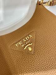 Fortok Prada Brown Leather Shoulder Bag 1BH193 24x18x6cm - 6