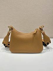 Fortok Prada Brown Leather Shoulder Bag 1BH193 24x18x6cm - 5