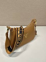 Fortok Prada Brown Leather Shoulder Bag 1BH193 24x18x6cm - 4