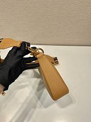 Fortok Prada Brown Leather Shoulder Bag 1BH193 24x18x6cm - 3