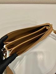 Fortok Prada Brown Leather Shoulder Bag 1BH194 23x14x6.5cm - 2