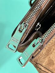 Fortok Prada Galleria Saffiano Suede Bag Brown 1BA896 24.5x16.5x11cm - 4