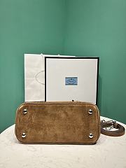 Fortok Prada Galleria Saffiano Suede Bag Brown 1BA896 24.5x16.5x11cm - 3