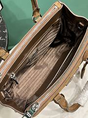 Fortok Prada Galleria Saffiano Suede Bag Brown 1BA896 24.5x16.5x11cm - 2