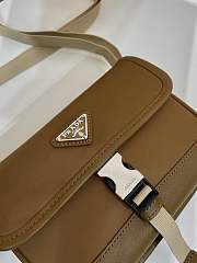 Fortok Prada Re-Nylon and Saffiano Leather Smartphone Case Brown 2ZH108 18x14x3cm - 5