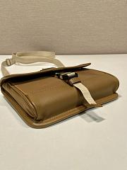 Fortok Prada Re-Nylon and Saffiano Leather Smartphone Case Brown 2ZH108 18x14x3cm - 2