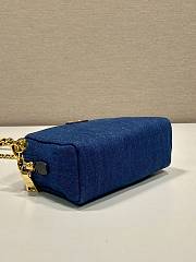 Fortok Prada Blue Denim Bag 1NS695 14x10x5cm - 5