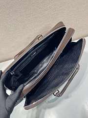 Fortok Prada Saffiano Brown Leather Briefcase 2VE022 38x28x6.5cm - 5