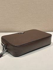 Fortok Prada Brown Saffiano Leather Clutch 2VF017 23.5x15.5x6.5cm - 2