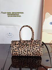Fortok Prada Printed Leather Handbag Honey 32x10x15cm - 1
