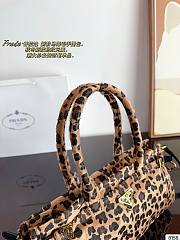 Fortok Prada Printed Leather Handbag Honey 32x10x15cm - 3