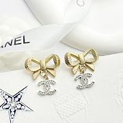 Fortok Chanel 24 Gold And Silver Three-dimensional Bow Earrings - 2