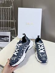 Fortok Dior Vibe Sneaker Blue Dior Oblique Technical Fabric and Transparent Rubber - 6