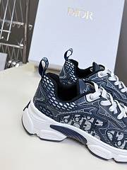 Fortok Dior Vibe Sneaker Blue Dior Oblique Technical Fabric and Transparent Rubber - 5