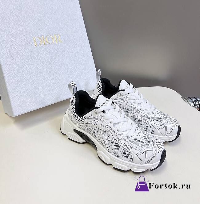 Fortok Dior Vibe Sneaker White Dior Oblique Technical Fabric and Transparent Rubber - 1
