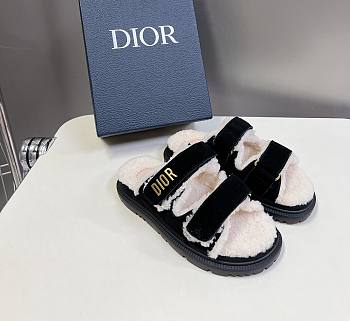 Fortok Dior Dioract Slide Black Suede Goatskin