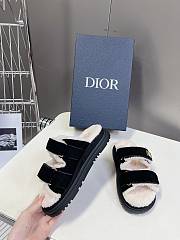 Fortok Dior Dioract Slide Black Suede Goatskin - 6