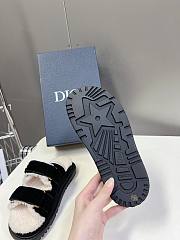 Fortok Dior Dioract Slide Black Suede Goatskin - 5