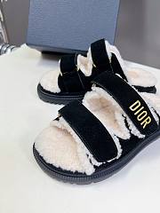 Fortok Dior Dioract Slide Black Suede Goatskin - 3