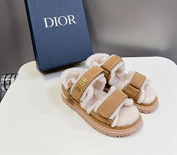 Fortok Dior Dioract Slide Beige Suede Goatskin