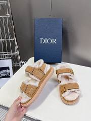 Fortok Dior Dioract Slide Beige Suede Goatskin - 5